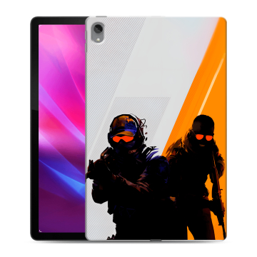 Силиконовый чехол на Lenovo Tab P11 Plus с принтом Контер страйк Counter strike