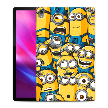 Силиконовый чехол на Lenovo Tab P11 Plus с принтом Миньоны