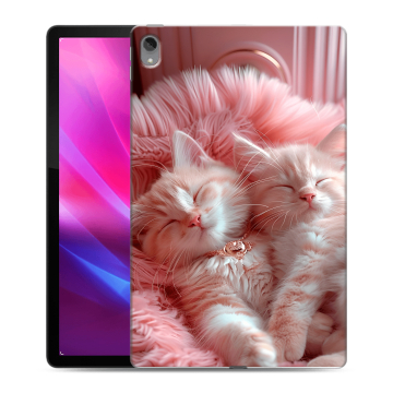 Силиконовый чехол на Lenovo Tab P11 Plus с принтом котята котики