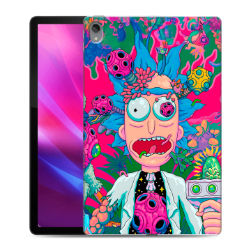 Силиконовый чехол на Lenovo Tab P11 Plus с принтом Рик и Морти Rick Morty