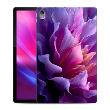Силиконовый чехол на Lenovo Tab P11 Plus с принтом женский цветы
