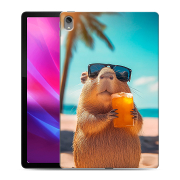 Силиконовый чехол на Lenovo Tab P11 Plus с принтом Капибара Силиконовый чехол на Lenovo Tab P11 Plus с принтом Капибара