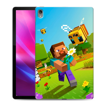 Силиконовый чехол на Lenovo Tab P11 Plus с принтом Майнкрафт Minecraft Силиконовый чехол на Lenovo Tab P11 Plus с принтом Майнкрафт Minecraft