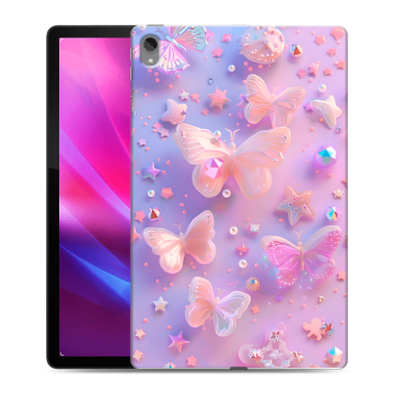 Силиконовый чехол на Lenovo Tab P11 Plus с принтом Бабочки Силиконовый чехол на Lenovo Tab P11 Plus с принтом Бабочки
