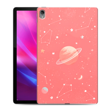 Силиконовый чехол на Lenovo Tab P11 Plus с принтом Розовый космос