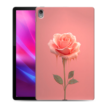 Силиконовый чехол на Lenovo Tab P11 Plus с принтом Розовая роза