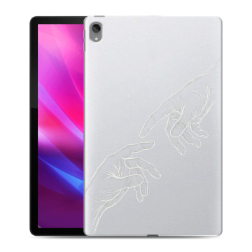 Силиконовый чехол на Lenovo Tab P11 Plus с принтом Сотворение мира