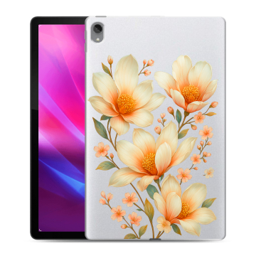 Силиконовый чехол на Lenovo Tab P11 Plus с принтом Цветы