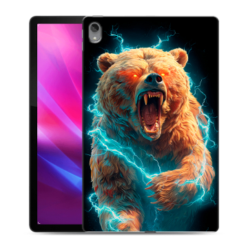 Силиконовый чехол на Lenovo Tab P11 Plus с принтом Медведь