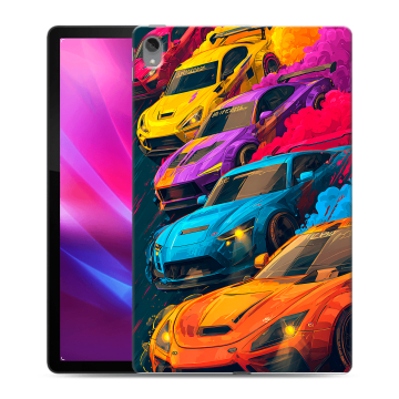 Силиконовый чехол на Lenovo Tab P11 Plus с принтом Тачки