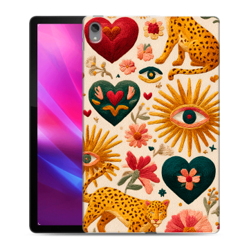 Силиконовый чехол на Lenovo Tab P11 Plus с принтом Модный принт