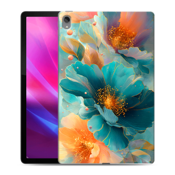 Силиконовый чехол на Lenovo Tab P11 Plus с принтом Цветы