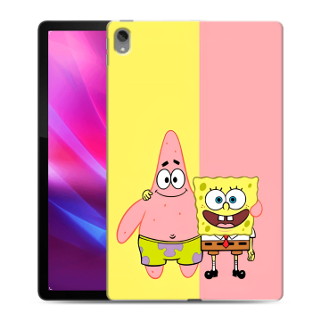 Силиконовый чехол на Lenovo Tab P11 Plus с принтом Спанч боб Спанчбоб
