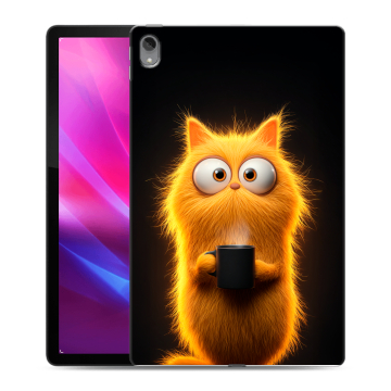 Силиконовый чехол на Lenovo Tab P11 Plus с принтом Смешной кот