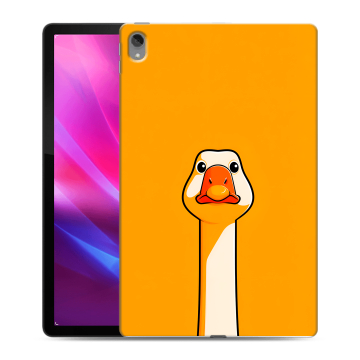 Силиконовый чехол на Lenovo Tab P11 Plus с принтом Смешная утка