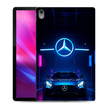 Силиконовый чехол на Lenovo Tab P11 Plus с принтом Mercedes Мерседес