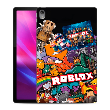 Силиконовый чехол на Lenovo Tab P11 Plus с принтом Roblox Роблокс