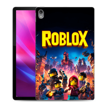 Силиконовый чехол на Lenovo Tab P11 Plus с принтом Roblox Роблокс