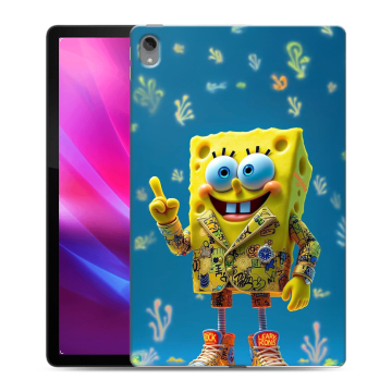 Силиконовый чехол на Lenovo Tab P11 Plus с принтом Спанч боб Спанчбоб Силиконовый чехол на Lenovo Tab P11 Plus с принтом Спанч боб Спанчбоб