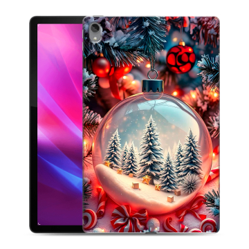 Силиконовый чехол на Lenovo Tab P11 Plus с принтом Новый год