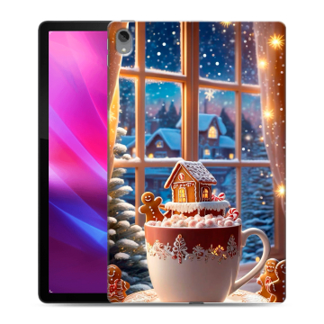 Силиконовый чехол на Lenovo Tab P11 Plus с принтом Новый год