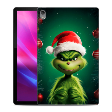 Силиконовый чехол на Lenovo Tab P11 Plus с принтом Гринч Новый год Рождество
