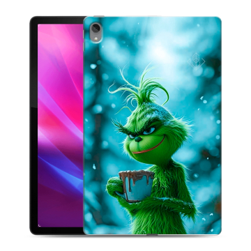 Силиконовый чехол на Lenovo Tab P11 Plus с принтом Новый год гринч