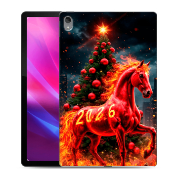 Силиконовый чехол на Lenovo Tab P11 Plus с принтом Новый год
