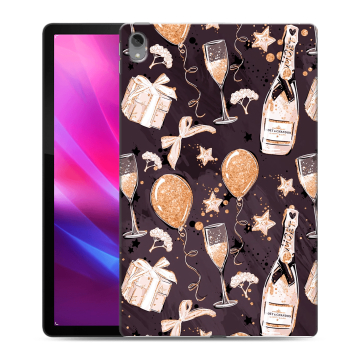 Силиконовый чехол на Lenovo Tab P11 Plus с принтом Новый год