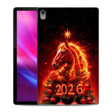 Силиконовый чехол на Lenovo Tab P11 Plus с принтом Новый год