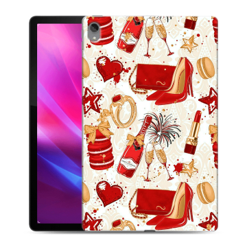 Силиконовый чехол на Lenovo Tab P11 Plus с принтом Новый год