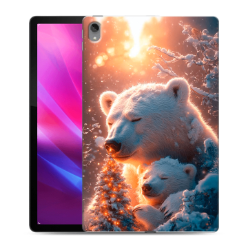 Силиконовый чехол на Lenovo Tab P11 Plus с принтом Новый год