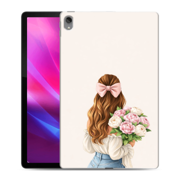 Силиконовый чехол на Lenovo Tab P11 Plus с принтом женский