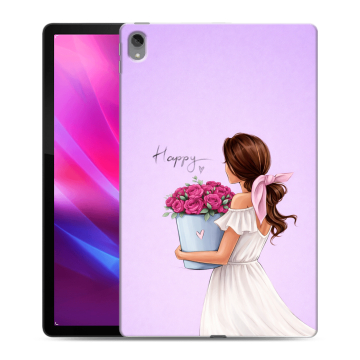Силиконовый чехол на Lenovo Tab P11 Plus с принтом женский