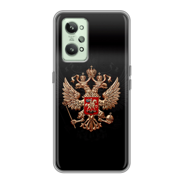 Силиконовый чехол на Realme GT2 с принтом Герб России