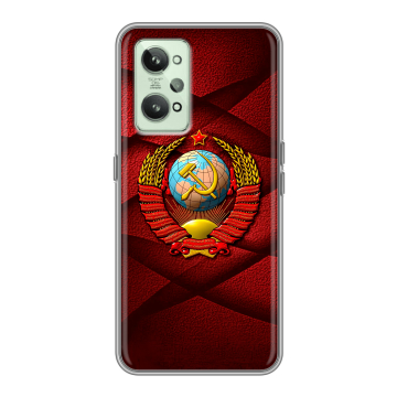 Силиконовый чехол на Realme GT2 с принтом Герб СССР
