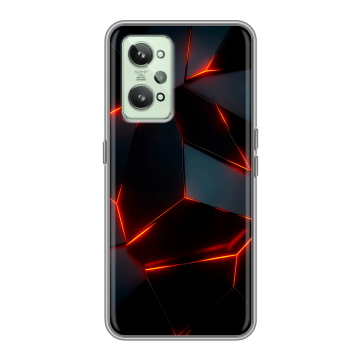 Силиконовый чехол на Realme GT2 с принтом Яркие абстракции