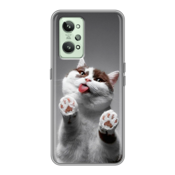 Силиконовый чехол на Realme GT2 с принтом Коты