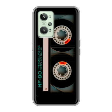 Силиконовый чехол на Realme GT2 с принтом Кассета