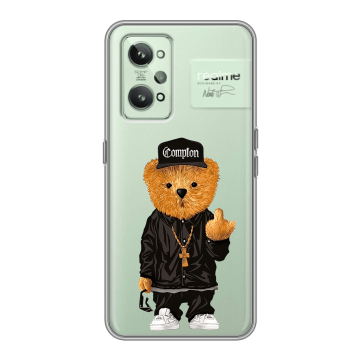 Силиконовый чехол на Realme GT2 с принтом Мишка