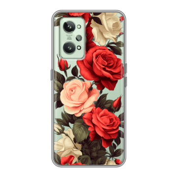 Силиконовый чехол на Realme GT2 с принтом Розы