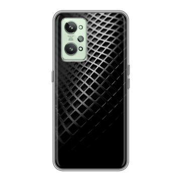 Силиконовый чехол на Realme GT2 с принтом Текстура металла