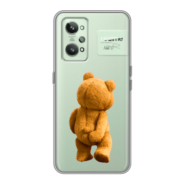 Силиконовый чехол на Realme GT2 с принтом Медведь