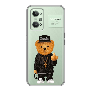 Силиконовый чехол на Realme GT2 с принтом Плюшевый медведь