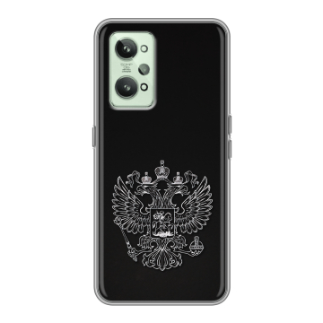 Силиконовый чехол на Realme GT2 с принтом Герб России