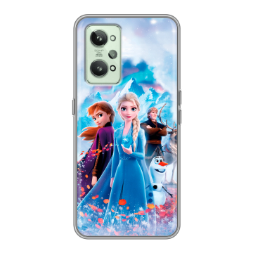 Силиконовый чехол на Realme GT2 с принтом Холодное сердце Frozen