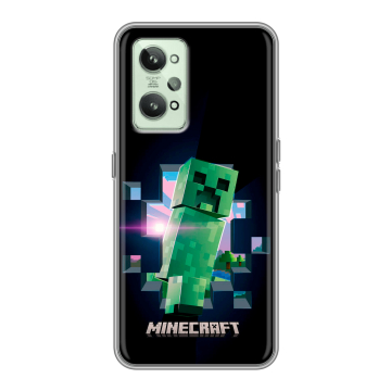 Силиконовый чехол на Realme GT2 с принтом Майнкрафт Minecraft