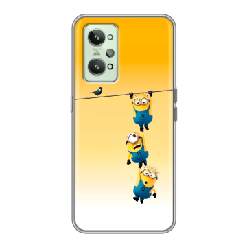 Силиконовый чехол на Realme GT2 с принтом Миньоны