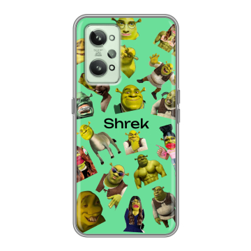 Силиконовый чехол на Realme GT2 с принтом Шрек Shrek Силиконовый чехол на Realme GT2 с принтом Шрек Shrek