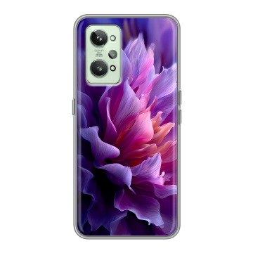 Силиконовый чехол на Realme GT2 с принтом женский цветы
